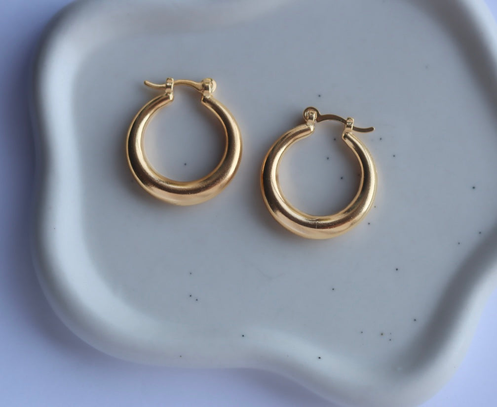 Gold filled Dropdown hoops
