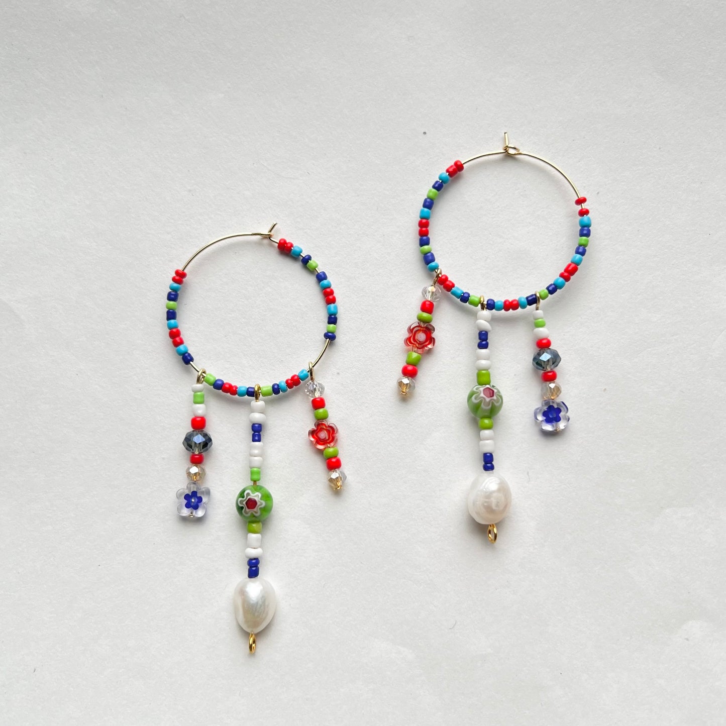 Beaded hoops