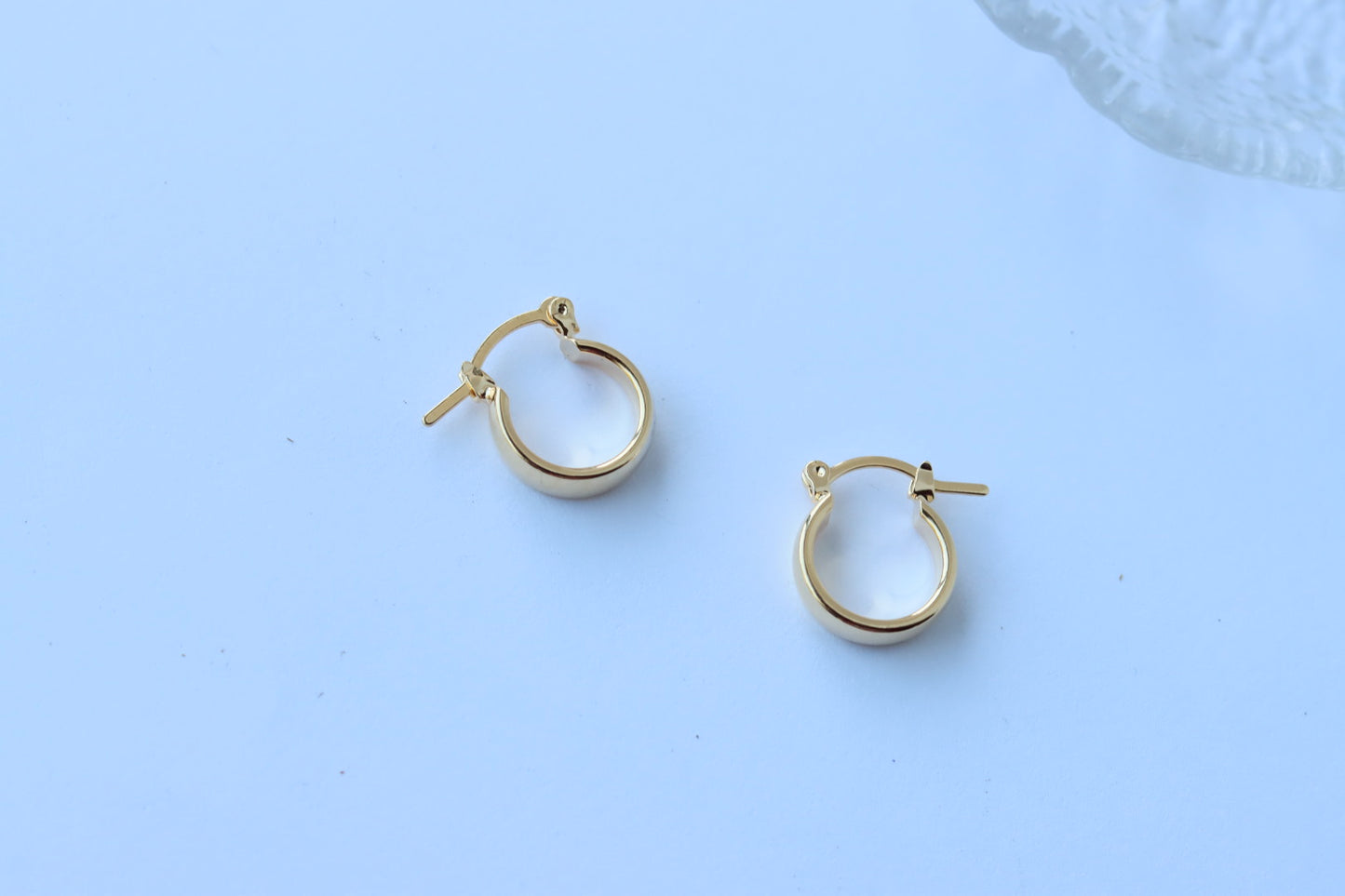Nearly huggie minimalistic hoops