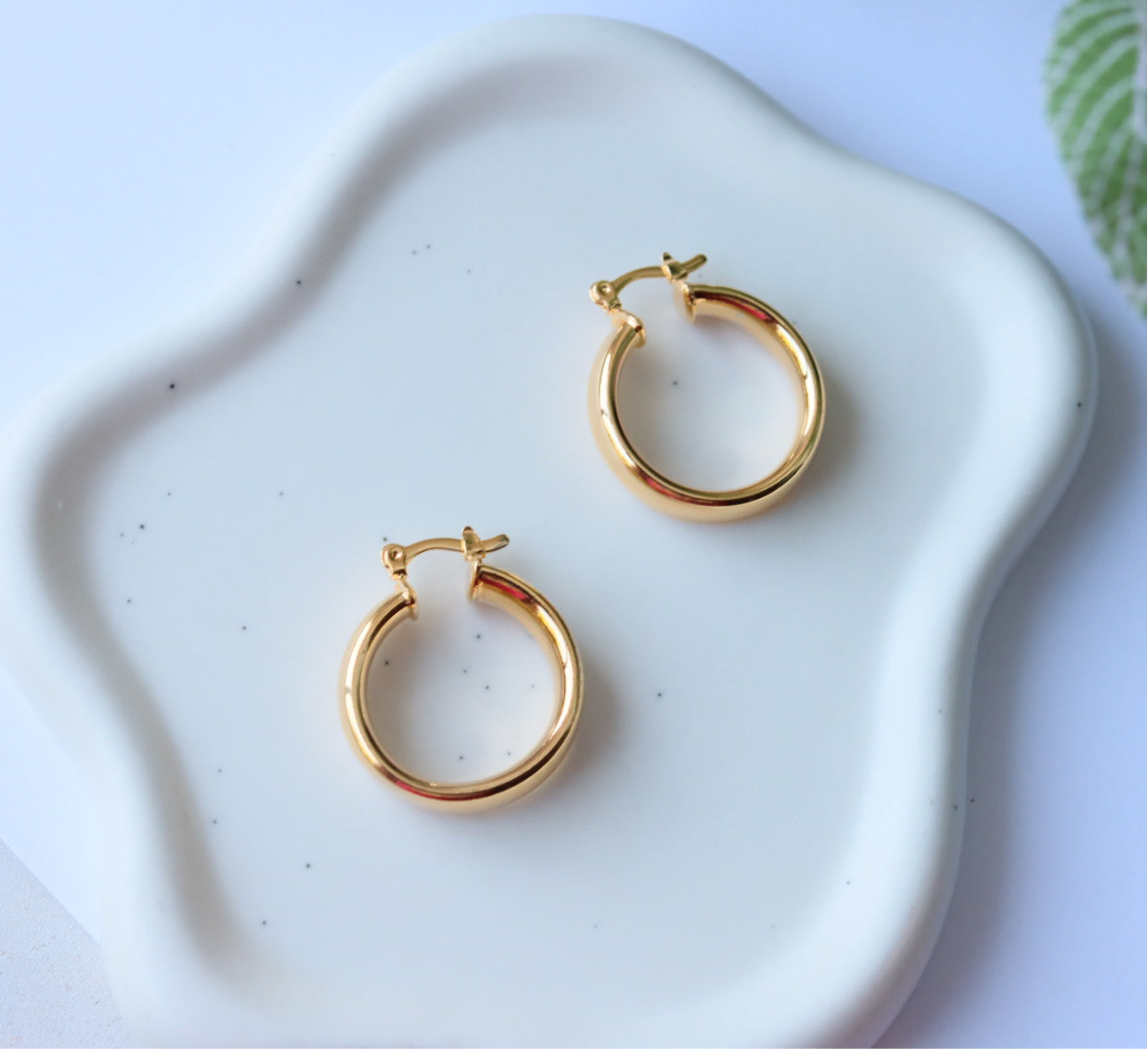 1 inch hoops gold filled