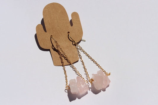Rose Quartz Dangles